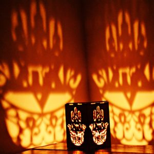 Judaica Hamsa with Chai-min